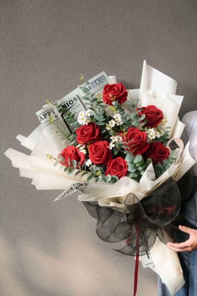 Bó hoa quà tặng hoa hồng đỏ