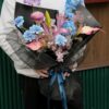 Bó hoa quà tặng mix mao lương phi yến tulip tone tím xanh