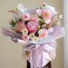 Bó hoa quà tặng mix mẫu đơn thược dược anh túc tone hồng