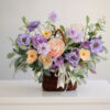 Giỏ hoa quà tặng mix cúc nhọn tone tím