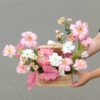 Giỏ hoa quà tặng mix tulip cúc cánh bướm tone hồng
