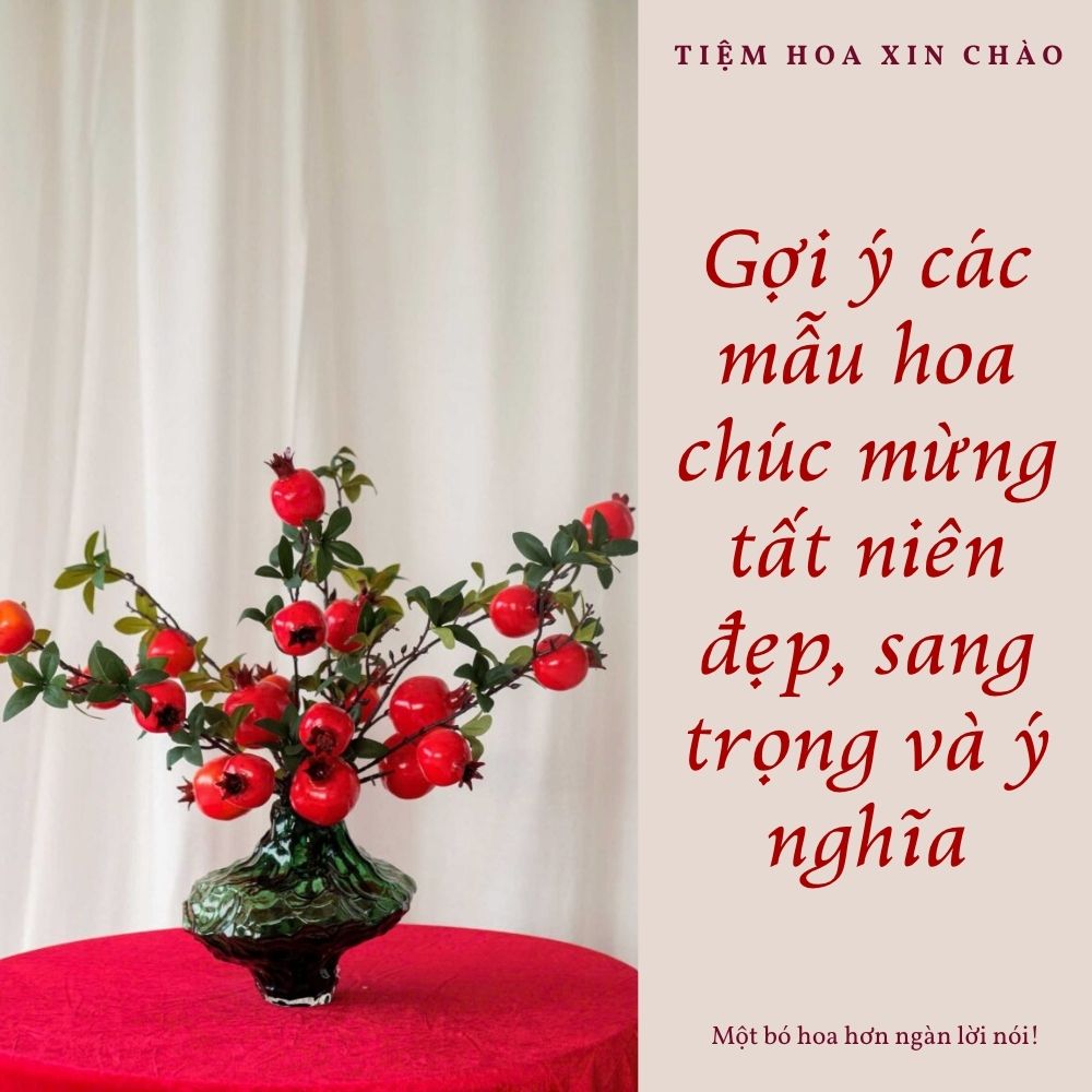 mẫu hoa chúc mừng tất niên sang trọng