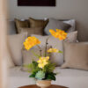 Bình hoa lan tone vàng 4 cành