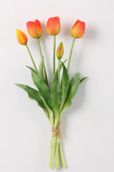 Bó hoa tulip cao su 5 bông màu cam