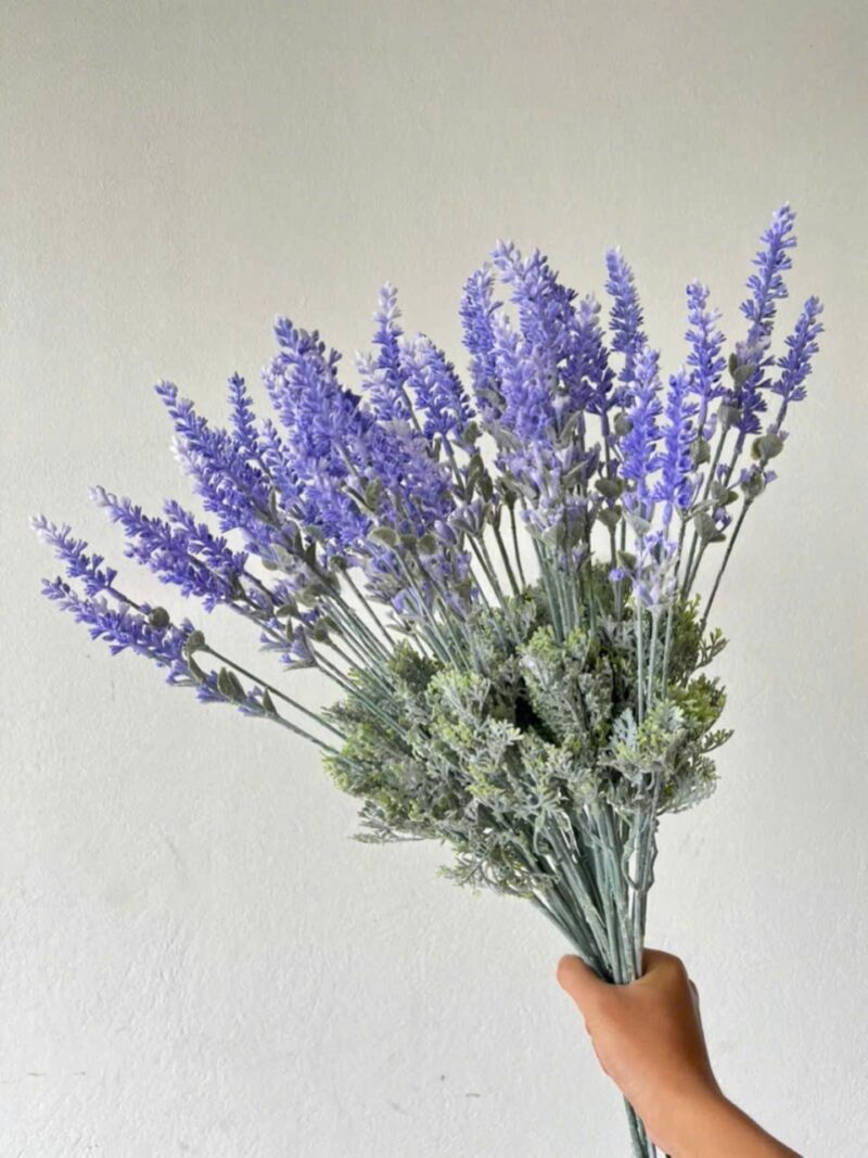 Cành lavender - Cành hoa oải hương thân phấn - Hoa lụa cao cấp