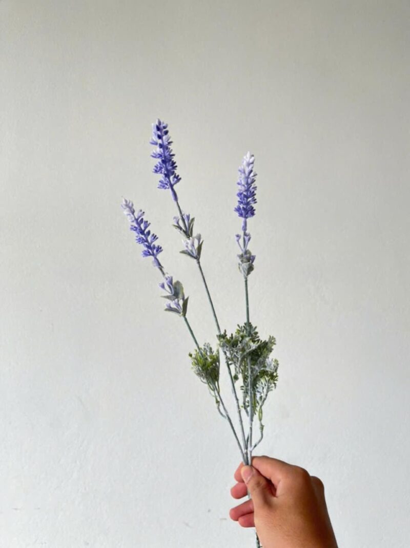 Cành lavender - Cành hoa oải hương thân phấn - Hoa lụa cao cấp