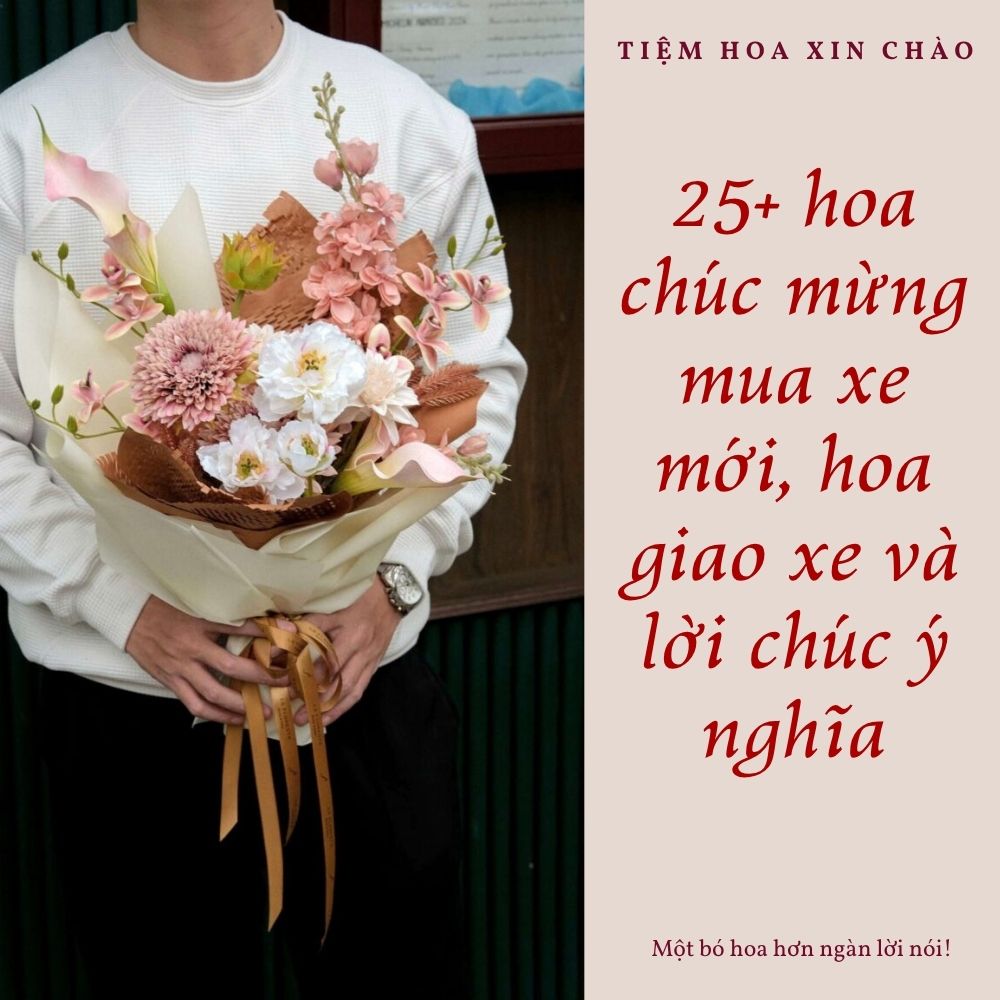 hoa chúc mừng mua xe mới