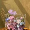 Vali hoa lụa quà tặng mix hoa hồng mao lương tulip lavender