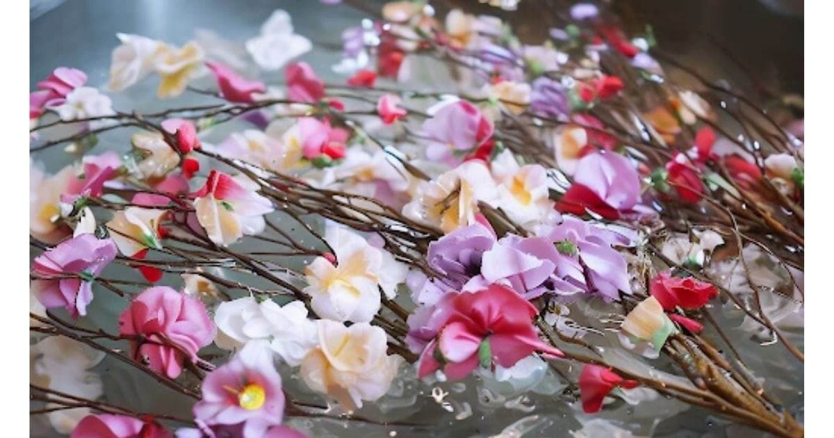 Cách vệ sinh hoa giả bằng nước rửa chén